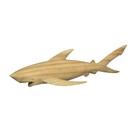 20 Inch Hand Carved Shark Wooden Sculpture Decorative Figurine Beach Home Decor
