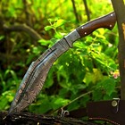 Full Tang Damascus Fixed Blade Gurkha Kukri Service Knife Tactical Outdoor