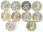 Lot Of  5  Better Date Peace Au   Budollars     au   Bu Pre-1935 Bullion 90  Mixed