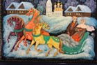 1983  Russian Lacquer Box  Handmade Signed Ussr Art Beautifully Painted 5 x3 1 2