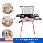 Professional Cosmetic Travel Case Vanity Organizer Rolling Makeup Train Case