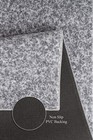 Non Slip Carpet Runner Rug  Machine Washable  Pvc Rubber Backing  Gray   Silver