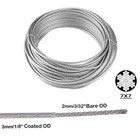  1 8    Stainless Steel Cable Pvc Coated 100ft cable Railing Kit With 50 Pcs 
