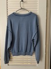 American Eagle Women   s Blue Graphic Logo Crewneck Pullover Sweatshirt Size S