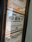 Framed Railroad Stock Certificates  3  rare 