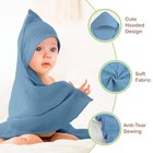 Organic Cotton Muslin Baby Hooded Towels - 32x32 Inch  2 Pack Newborn Bath To   