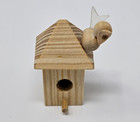 Box 8 Vtg Zims Unfinished Wood Miniature Birdhouse With Bird For Crafts Painting