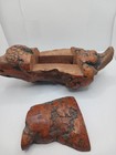 Stunning Sculptural Burl Wood Live Edge Trinket Box Driftwood Figure 8 In