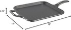 Lodge Bold 12 Inch Seasoned Cast Iron Square Griddle  Design-forward Cookware