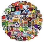 Skate Logo Brand Stickers 50pk Mix Santa Cruz Thrasher Baker Alien Free Shipping