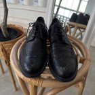 Vintage Richmond Black Leather Wingtip Brogue Oxford Shoes  Italy Men   s 42