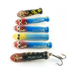 Awesome Vtg Lot 6 Porter Sea Hawk   Spin Hawk Pier Lures Wood Weighted V  Good