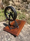 Vintage Antique Willcox   Gibbs Cast Iron Hand Crank On Wooden Base
