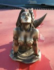 Mermaid Hood Ornament Rare Ideal For Rat Rod Big Goddess 
