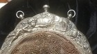Antique Art Nouveau Hand Purse  Beautiful Metal Working Clasp  Damaged Bag