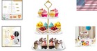 Dessert Cupcake Stand 3 Tier Tower White Plastic Metal Rod Food Serving Display