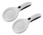 Quality Optics   Usa Easy Grip Illuminated Hand Magnifier 4x 6x Dual Function