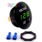 Green Led Digital Waterproof Voltmeter A Gauge Meter 12v-24v Car Auto Motorcycle