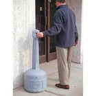 Cigarette Receptacle Outdoor Black 1 Gal Smokers Can Fire Safe Polyethylene