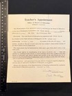 Teachers Appointment Contract Office Of Board Of Education Bridgeport Ct 1929