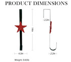 Cast Iron Wreath Hanger For Front Door  Red Star  Adjustable
