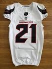 1 18 25 Game Worn Used Calen Bullock Rookie Playoff Texans Jersey   