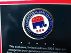 Republican National Committee 2024  Gop Political Party Elephant Logo Lapel Pin