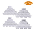 50 Pieces 10 Gram 10ml Empty Plastic Cosmetic Containers Clear Round Sample