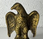 Antique Vintage Cast Iron Metal Brass Painted Federal Eagle Paperweight Figurine