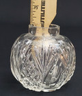 Cut Glass Crystal Inkwell Round Vintage