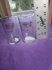 Vtg Miller High Life Beer Shell Glasses Gold Label 4 1 4 T 2 1 4 W Lot Of 2 Nice