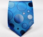 New Classic Pattern Blue Dark Blue Jacquard Woven 100  Silk Men s Tie Necktie