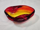 Beautiful Vintage L e  Smith Amberina Glass 3301 Amoeba Kidney-shaped Ashtray