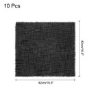 10pcs Cloth Napkins 16 5x16 5 Inches Cotton Linen Napkins With Fringe Black