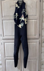 Billabong Salty Jane Black Tropical Full Surf Capsule Wetsuit Sleeveless Size 2