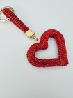 Sparkling Rhinestone Heart Keychain  Key Ring  Bling Bag Charm