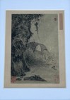 Chinese Ink Painting     Scholar In Boat Landscape Scene