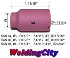 Weldingcity   10-pk Gas Lens Ceramic Cup 54n14  8 Tig Welding Torch 17 18 26 Usa