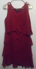 Women s Sleeveless Chiffon Tiered Cocktail Dress   With Barrel Pins On Shoulder