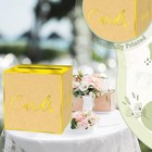 Brown Gold Foil Card Box Parties Weddings Birthdays Bridal Baby Shower Decor