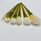 Gold Metallic Unicorn Spiral Handle Makeup Brushes  7 Piece Makeup Brush Set New