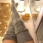Women Wool Warm Winter Knitted Socks Over Knee Long Thigh High Boot Stockings Us