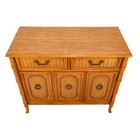 Palm Beach Regency Chinoiserie Faux Bamboo Credenza By Broyhill Circa 1960 s