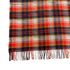 Vintage Pendleton Pure Virgin Wool Throw Blanket Made In Usa Red Flannel 66  50 