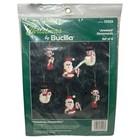 Vtg Bucilla Christmas Characters Jeweled Felt Ornaments Kit 32226 Set Of 6 New