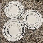 Lot Of 9 Vintage Corelle Corning Lyrics Black Leaves Dishes Mugs Plates Saucers