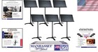 Professional Adjustable Music Stands - 6-pack With Stable  Lightweight Design