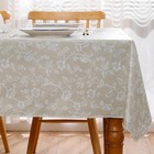 Heavy Duty Vinyl Tablecloth With Flannel Backing Waterproof Oil-proof Plastic   