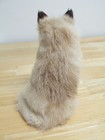 Fox Figurine W  Real Rabbit Fur Handcrafted Decor Realistic Animal Wildlife 7    H
