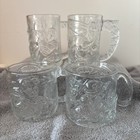 Vintage 1995 Mcdonald s Batman Forever Complete Set 4 Embossed Glass Mugs